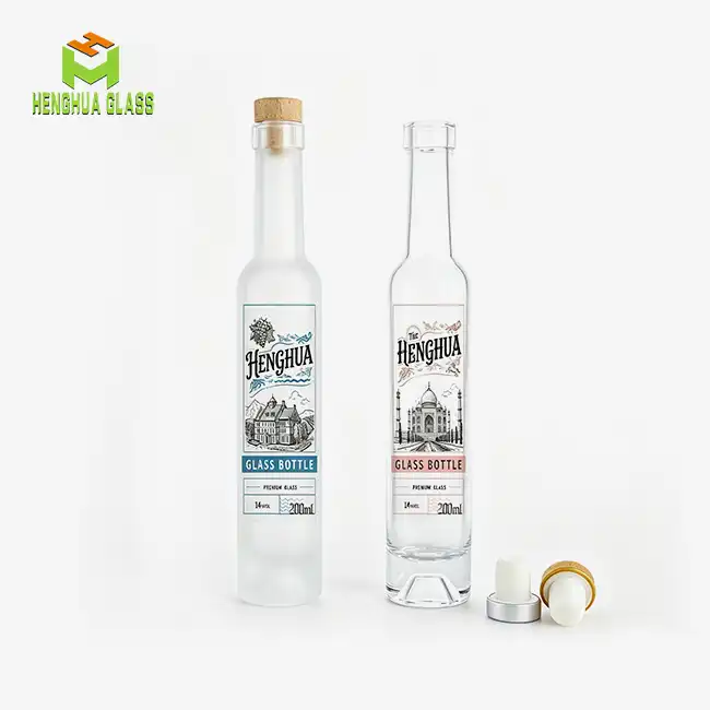 Long Neck Clear Wine Glass Bottle Liquor Rum